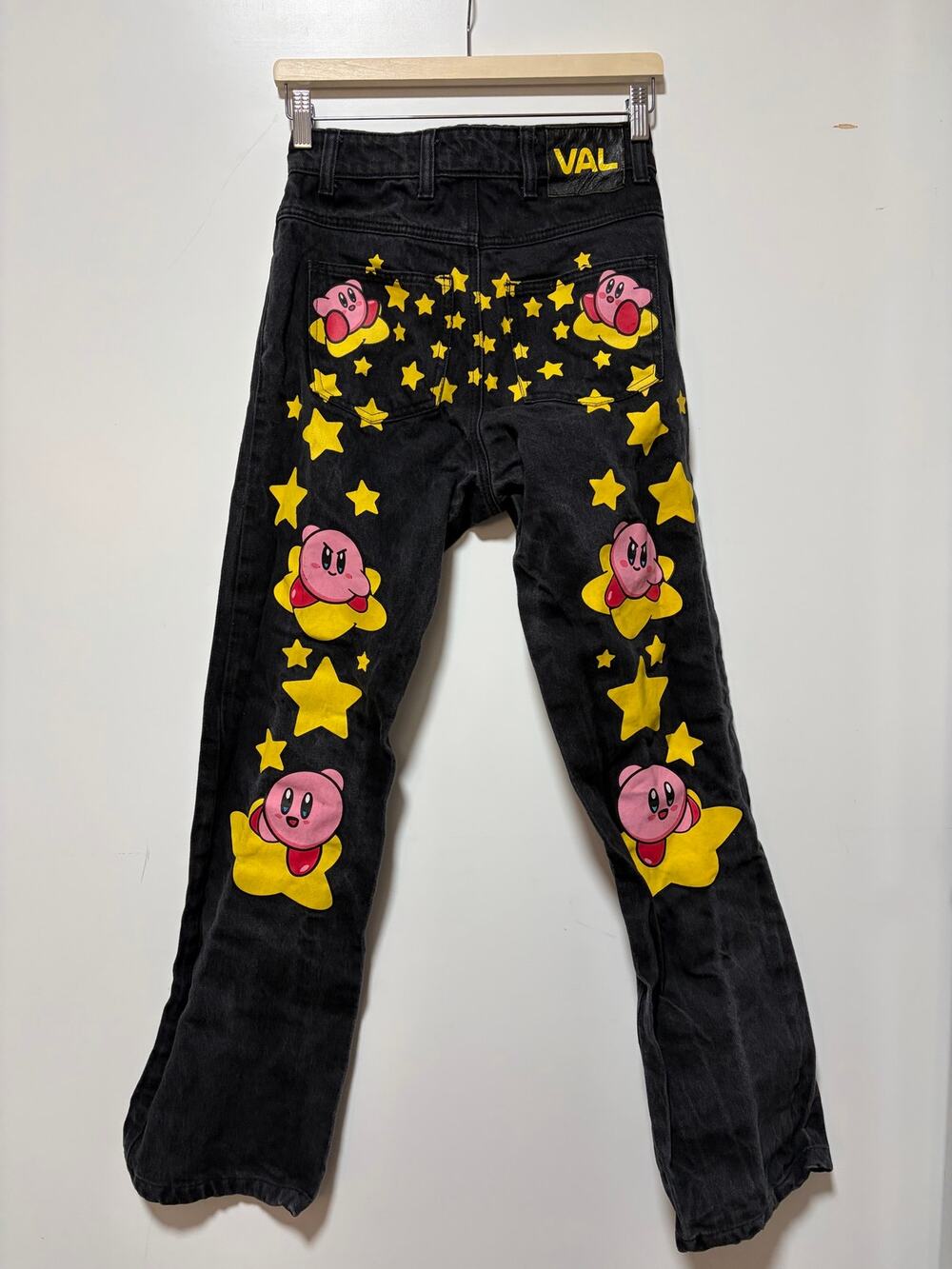 Valacy Online "Kirbvisu" Kirby Black Graphic Denim Jeans 28x32 Rare
